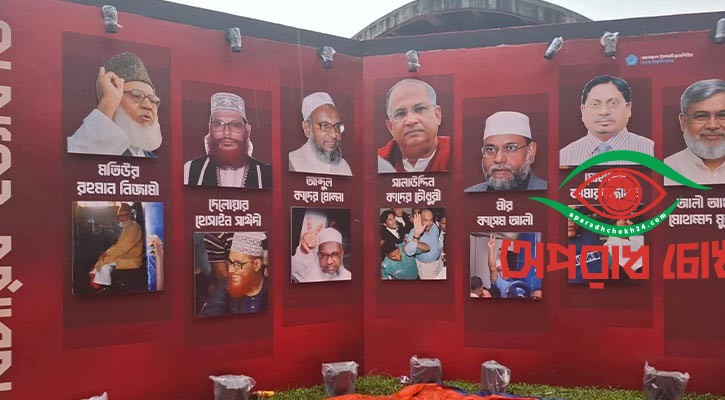 টিএসসিতে নিজামী-সাঈদীর ছবি