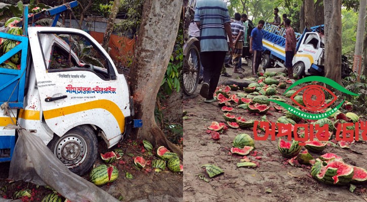 পিকআপের নিয়ন্ত্রণ হারিয়ে প্রাণ গেল ব্যবসায়ীর
