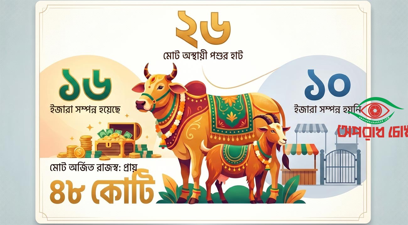 হাট ইজারায় রাজস্ব ৪৮ কোটি টাকা