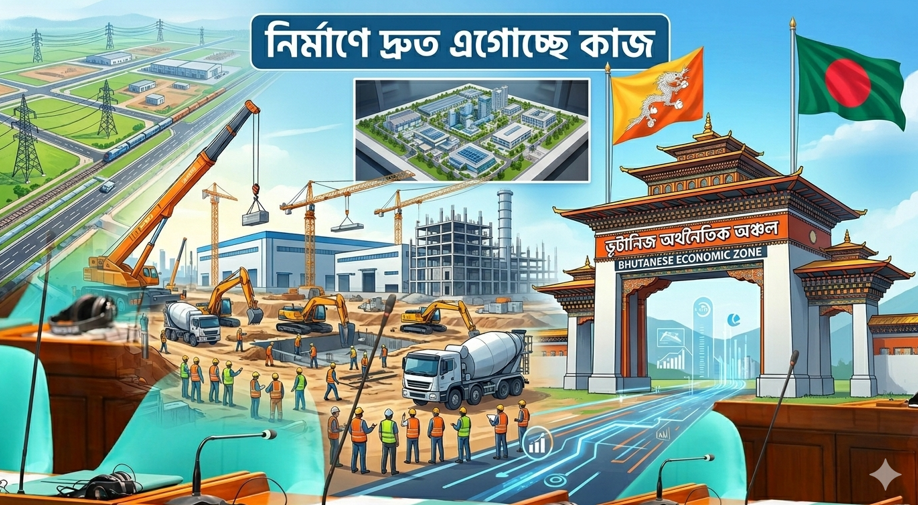 ‘ভুটানিজ অর্থনৈতিক অঞ্চল’ নির্মাণে দ্রুত এগোচ্ছে কাজ