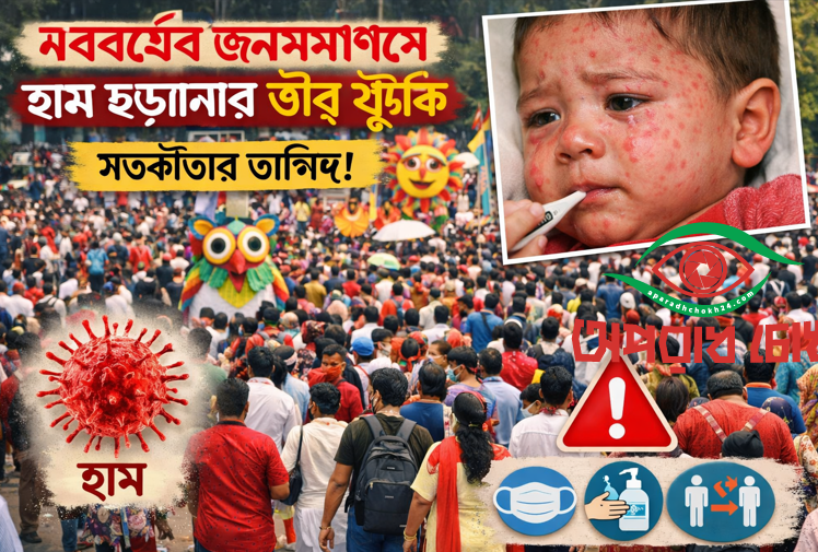 নববর্ষের জনসমাগমে হাম ছড়ানোর তীব্র ঝুঁকি