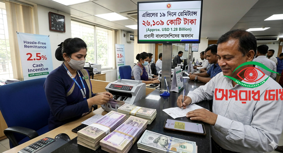 রেমিট্যান্স এলো ২৬ হাজার ১০৯ কোটি টাকা