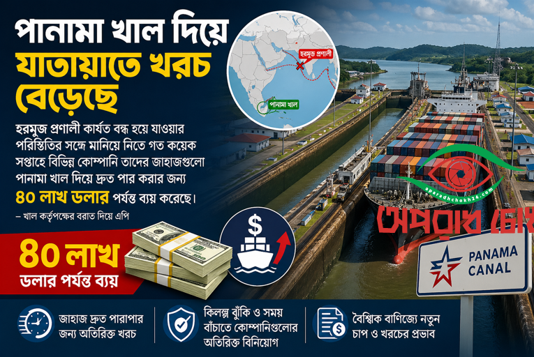 পানামা খাল দিয়ে যাতায়াতে খরচ বেড়েছে